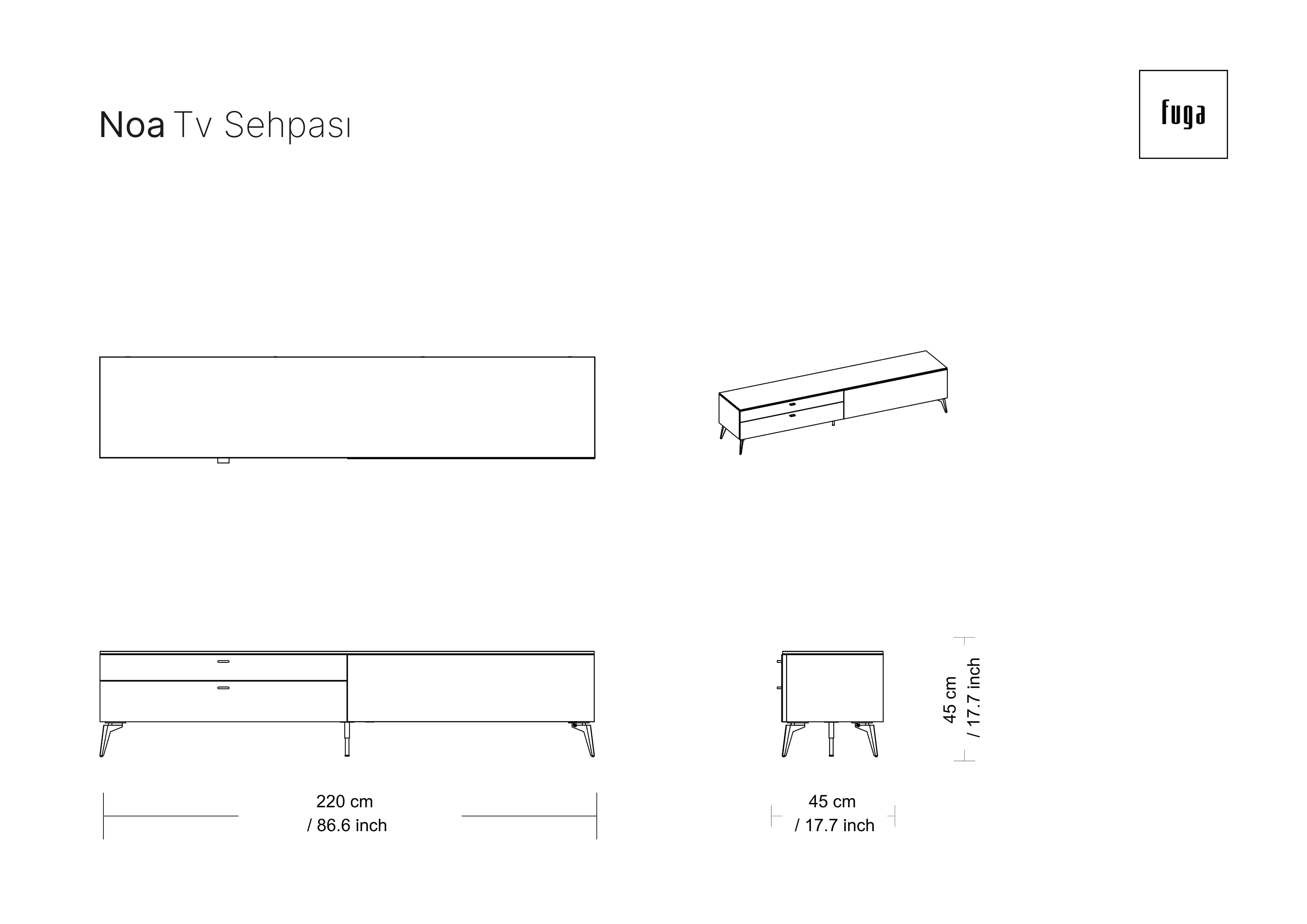 NOA TV Stand Ölçü Seçeneği 2
