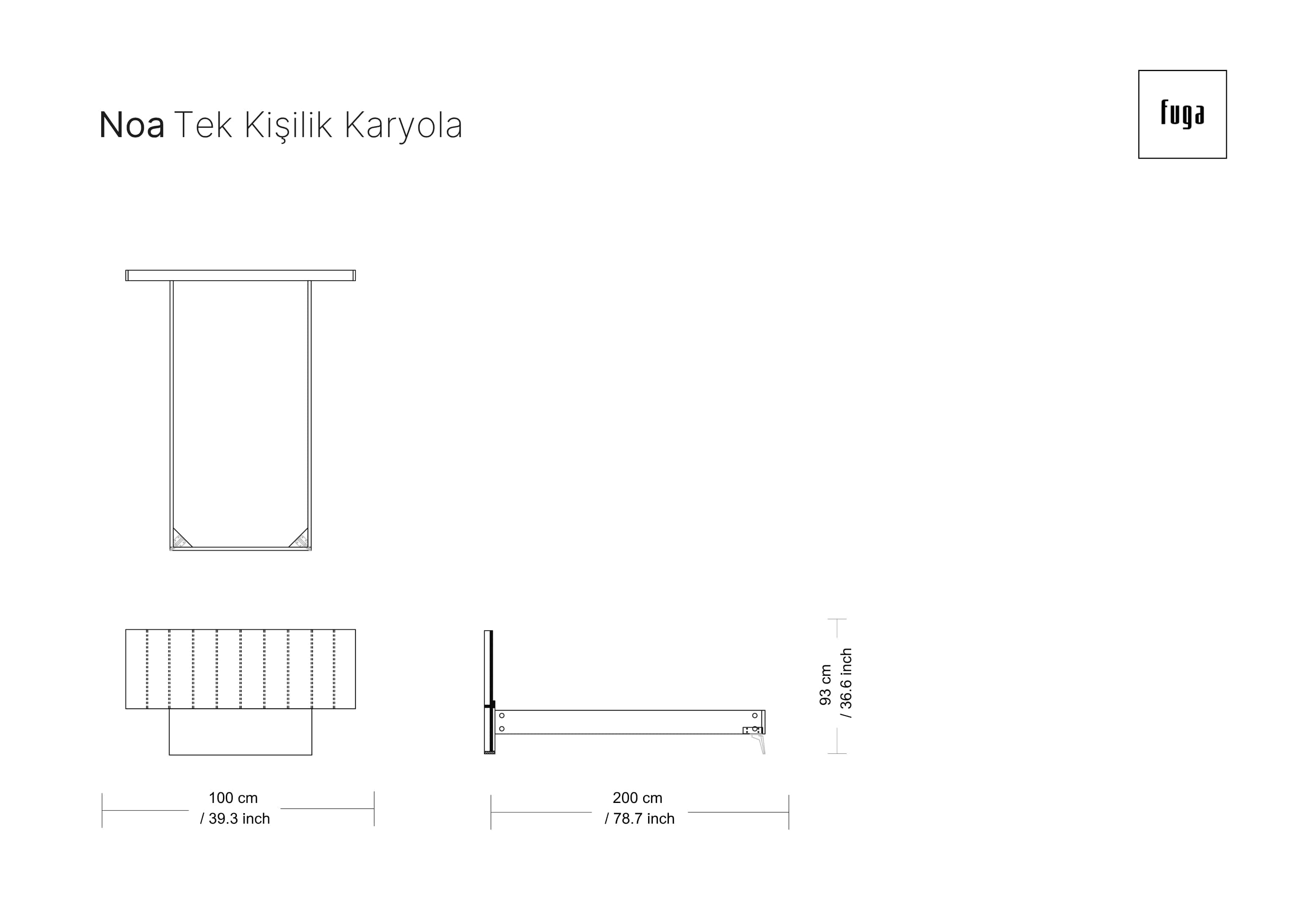 NOA Karyola Ölçü Seçeneği 1