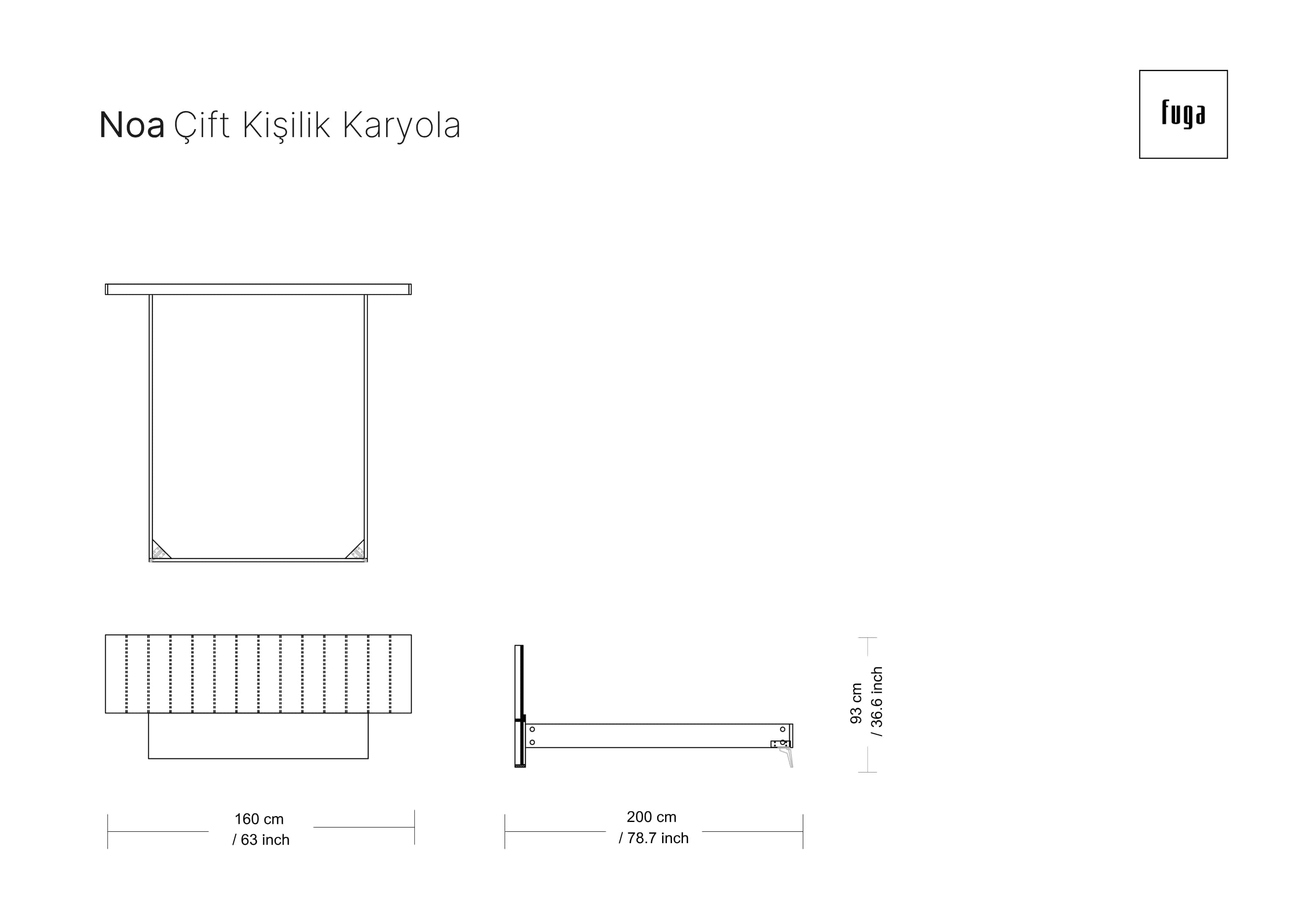 NOA Karyola Ölçü Seçeneği 3