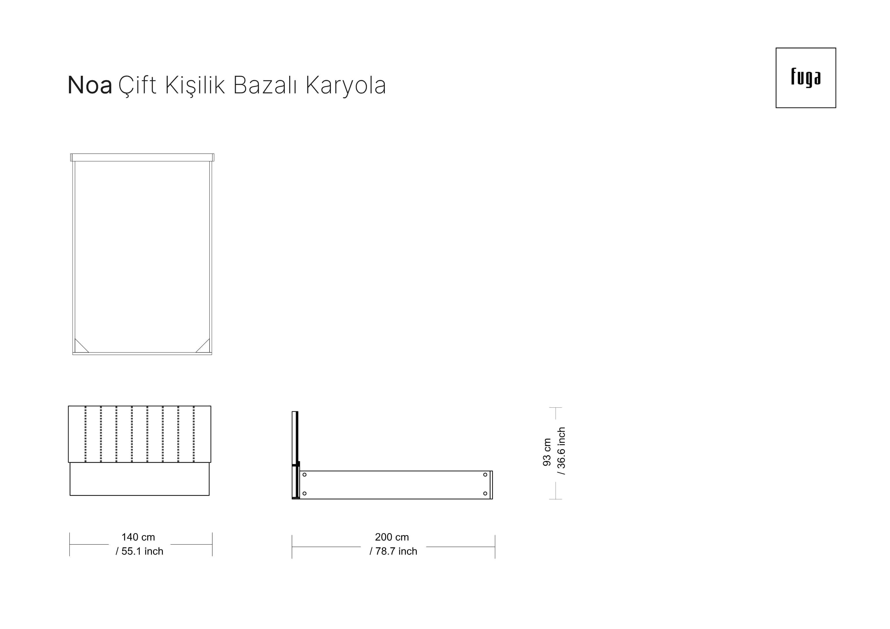 NOA Karyola Ölçü Seçeneği 6