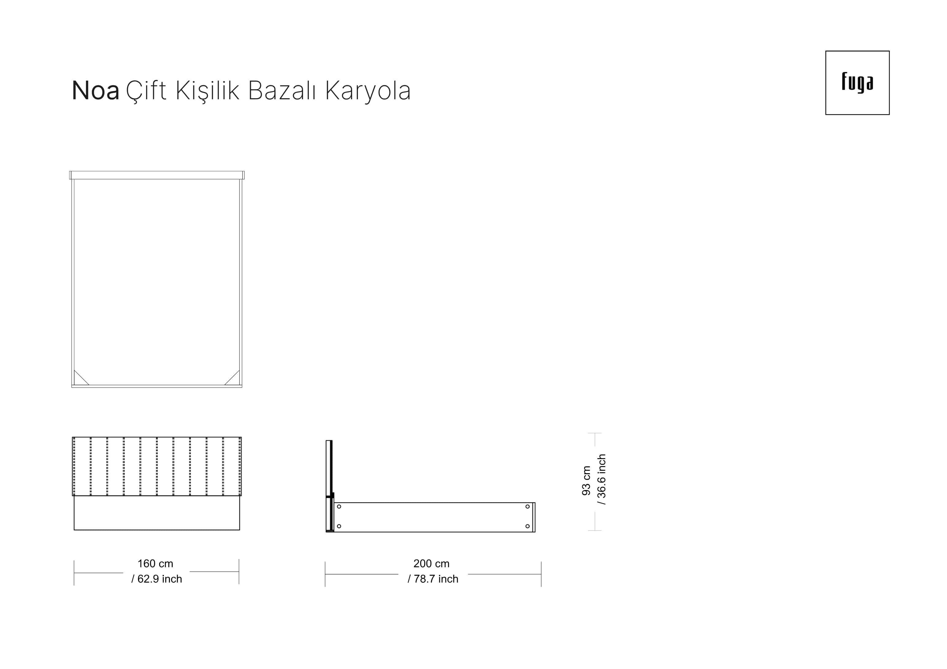 NOA Karyola Ölçü Seçeneği 7
