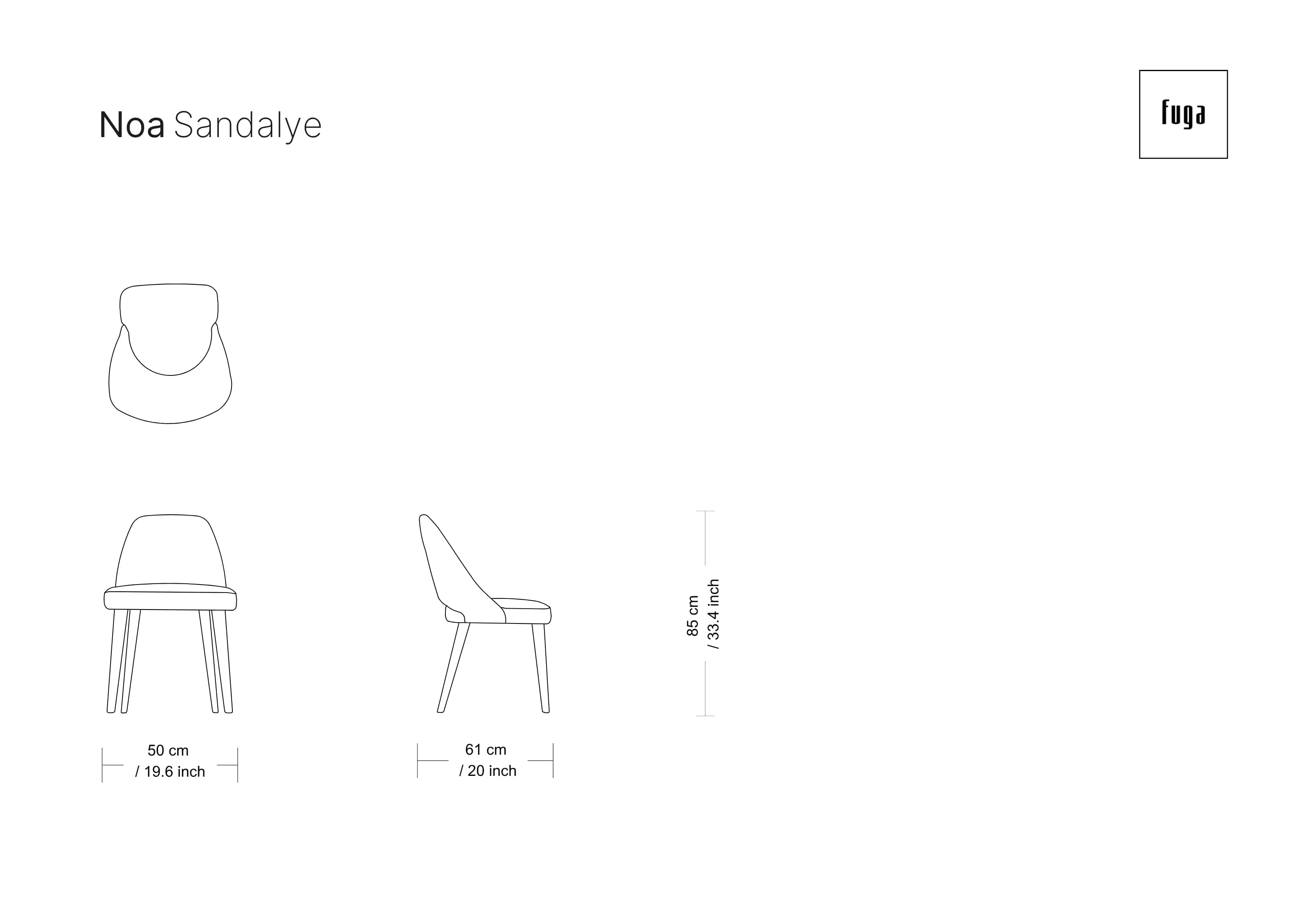 NOA Sandalye Ölçü Seçeneği 1